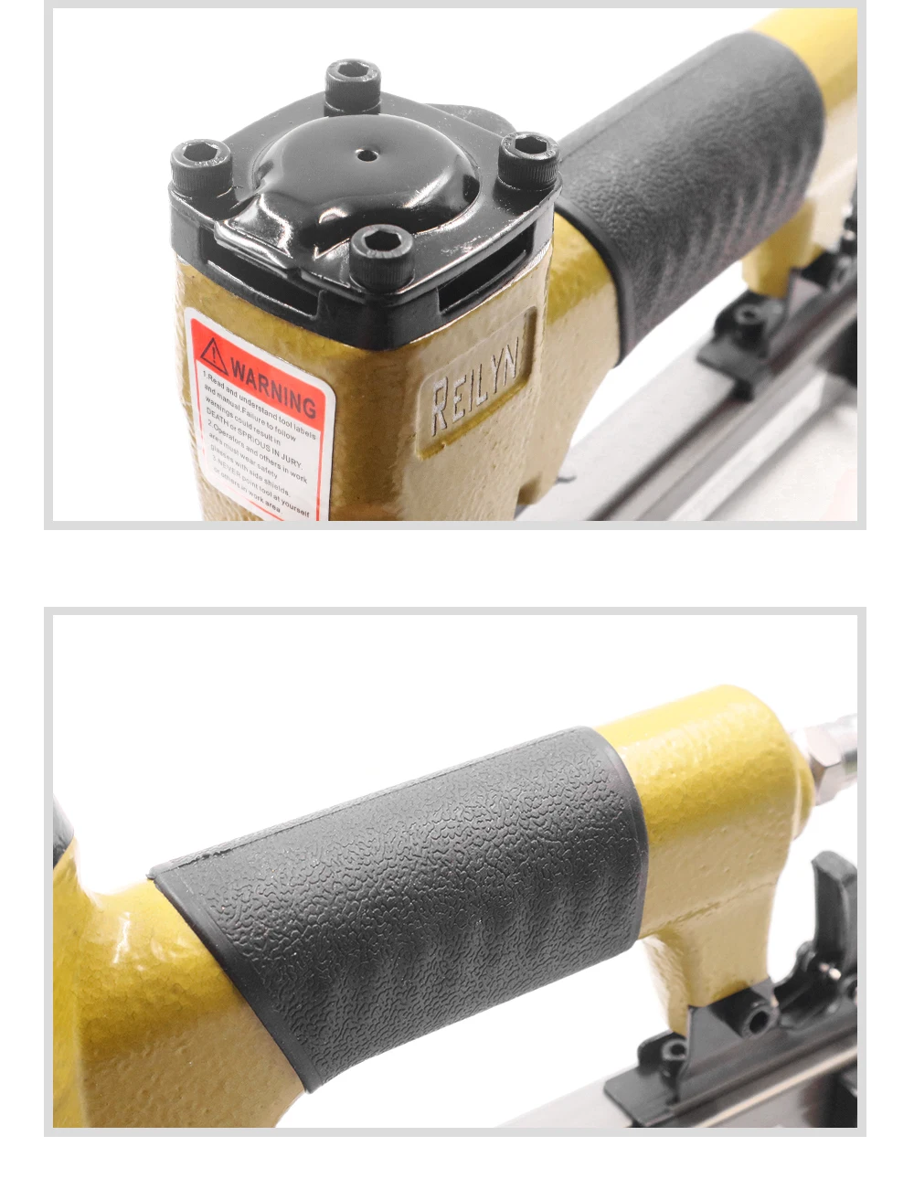 Reilyn 23Ga Pneumatischer Stiftnagler P625 Kleine Nagelpistole für Fußleisten 12-25mm Druckluftwerkzeuge Luftnagler 23 Gauge – Detail 10
