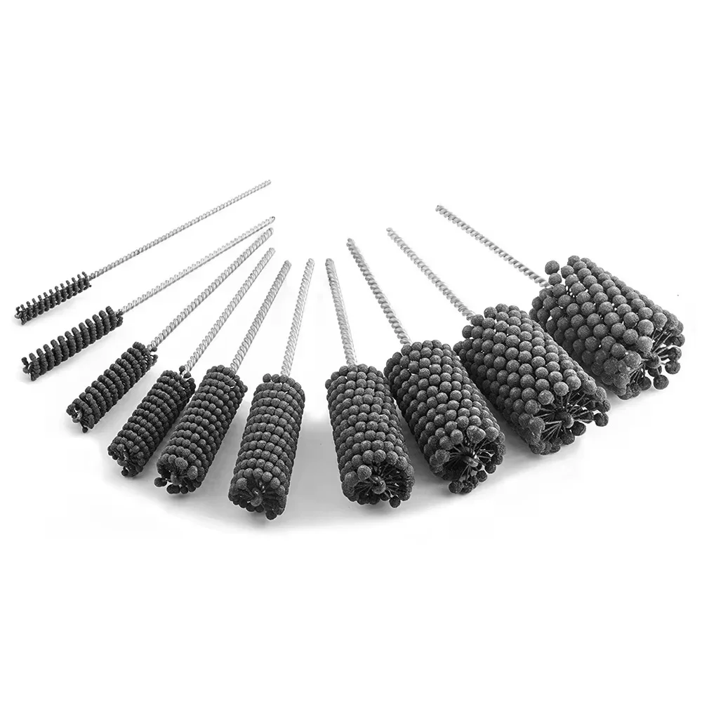 1pcs Grit 240 Flexible Cylinder Honing Abrasive Ball Polishing Brushes Φ4-110mm for Steel Stainless Steel Cast Iron Deburring