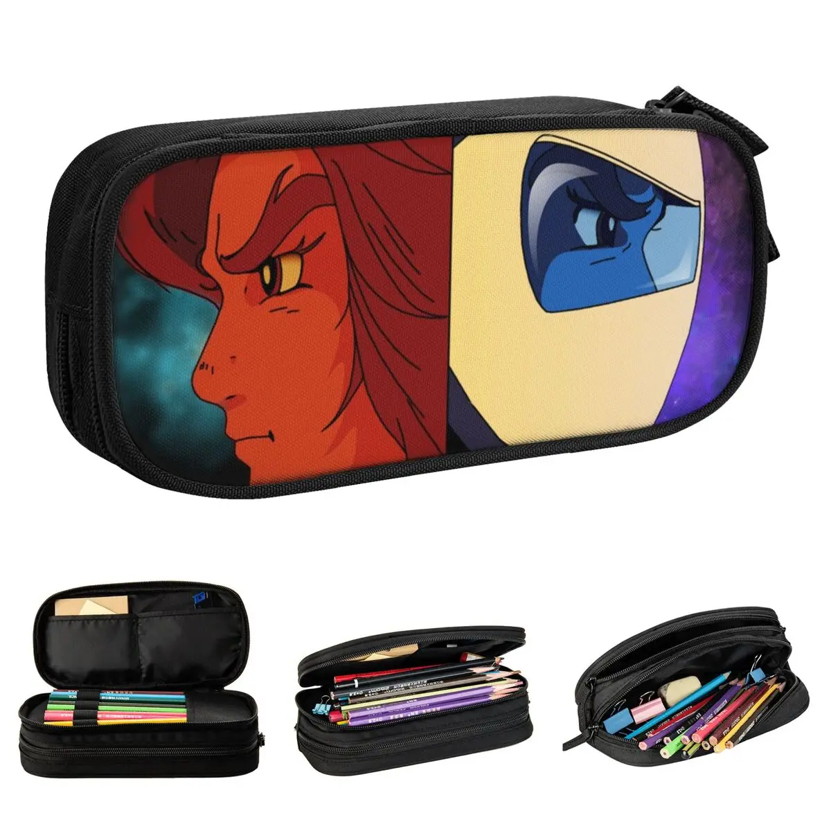 グレンダイザー アニメ鉛筆ケース Goldorak Actarus マジンガー Z マンガペンホルダーバッグガールボーイ大容量学生学校鉛筆ケース