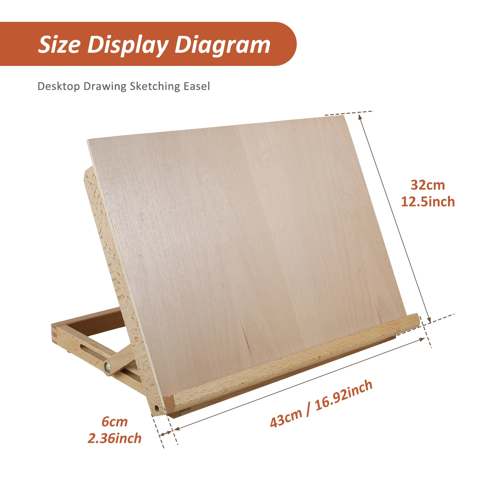 Tabletop Easel Stand Desk Easel Adjustable Angle Portable Drawing Board Wooden Easels for Art Students Wedding Painting Books