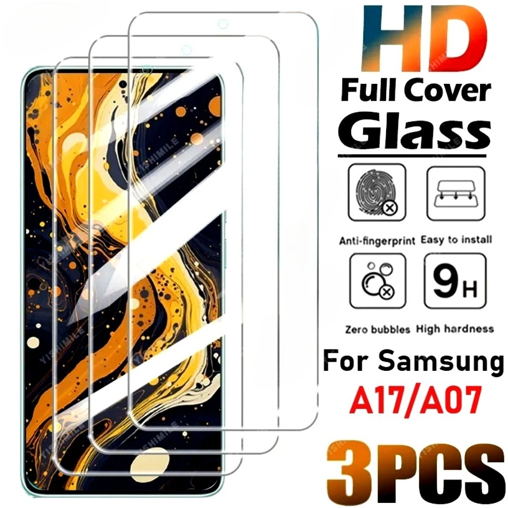 

3 шт. ультра прозрачное закаленное стекло для Samsung Galaxy A07 A15 A17 A26 A36 A53 A56 Защитная пленка для экрана Samsung A16 A25 A35 A53 A73