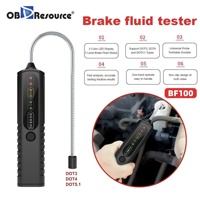 12V Car Brake Fluid Tester BF100 - DOT3 DOT4 DOT5.1 Compatible Auto Brake Oil Detector with LED Indicator Diagnostic Tool