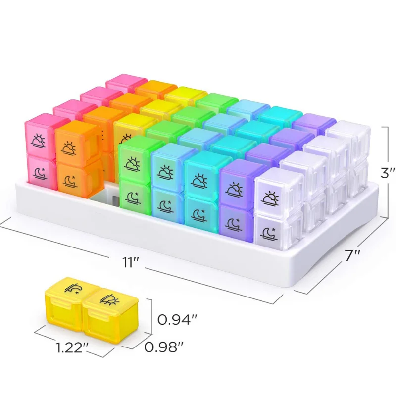 32 Grid 31 Days Packing Portable Plastic Pill Box 7 Days Travel Kit