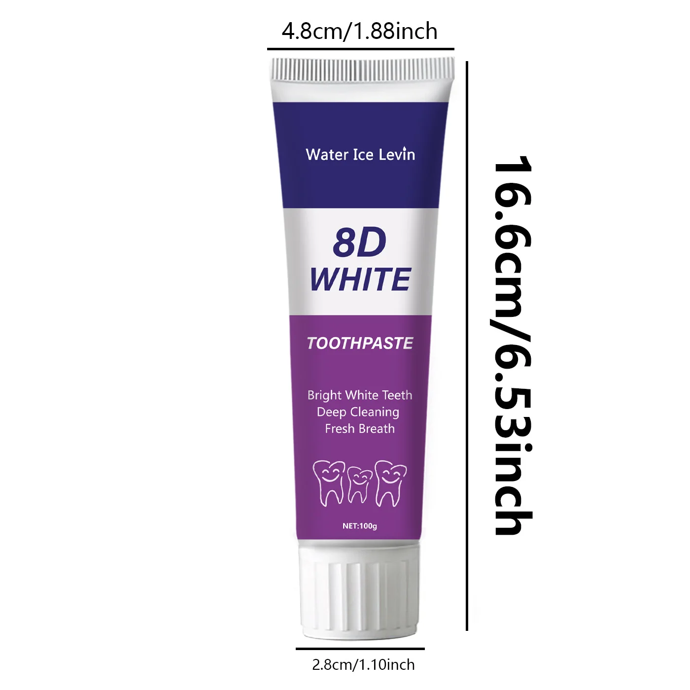 8D Snow Toothpaste, Deep Cleansing, Contains Natural Plant Extracts, Freshens Breath, Formula That Enhances Confidence, Suitable for Adults and Teenagers, Enhances Confidence with Its Teeth Care