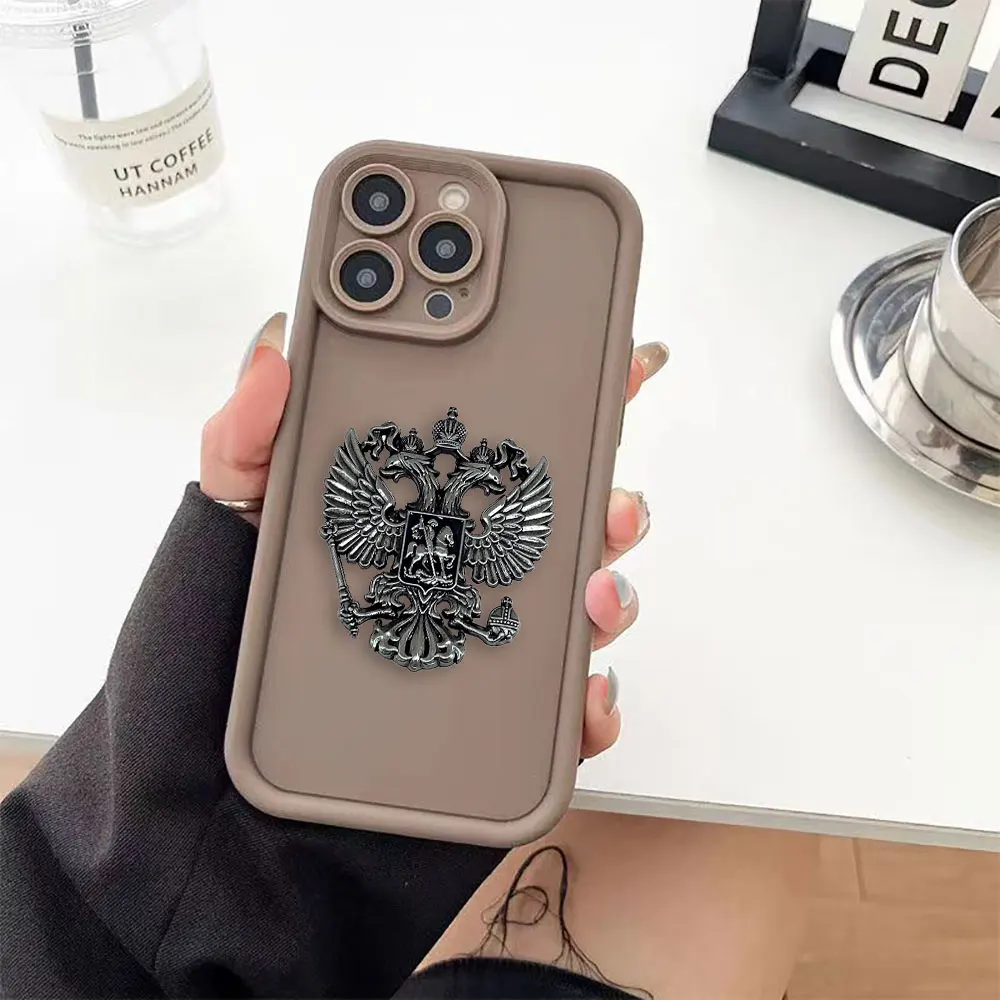 Russian Flags Emblem Phone Case For IPHONE APPLE 17 AIR 16 16E 11 12 13 MINI 14 15 8 7 XR Plus Pro Max Silicone Cover Case Funda view 2
