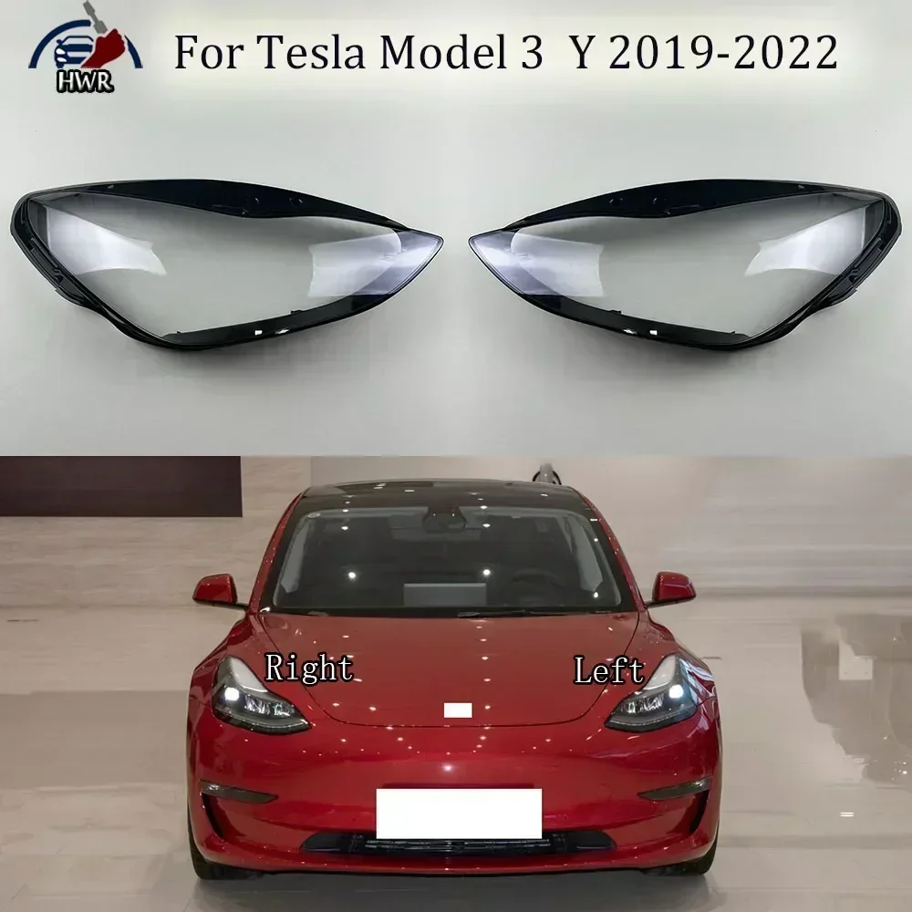 

Headlamp Transparent Cover Headlight Shell Lamp Shade Lampshade Lens Plexiglass For Tesla Model 3 Y 2019 2020 2021 2022