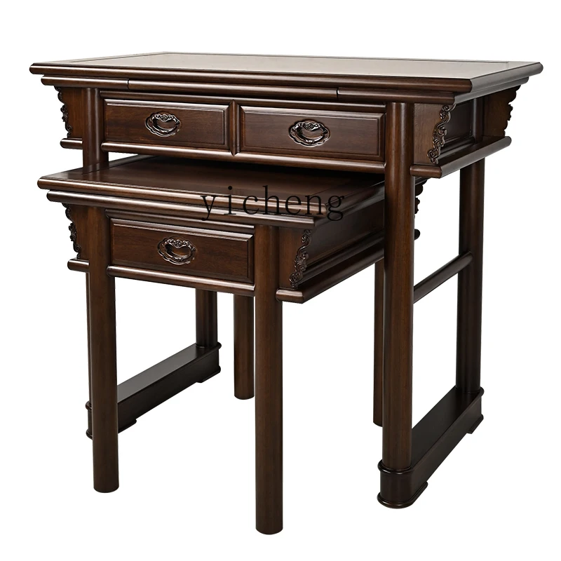 XL black sandalwood table all solid wood table for table household use Shentai cabinet Shentai