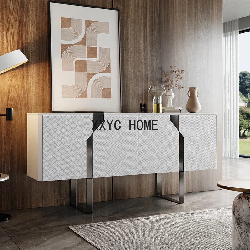 

Entrance Cabinet Italian Minimalist Decorative Locker Shoe Cabinet Modern Marble Sideboard Cabinet