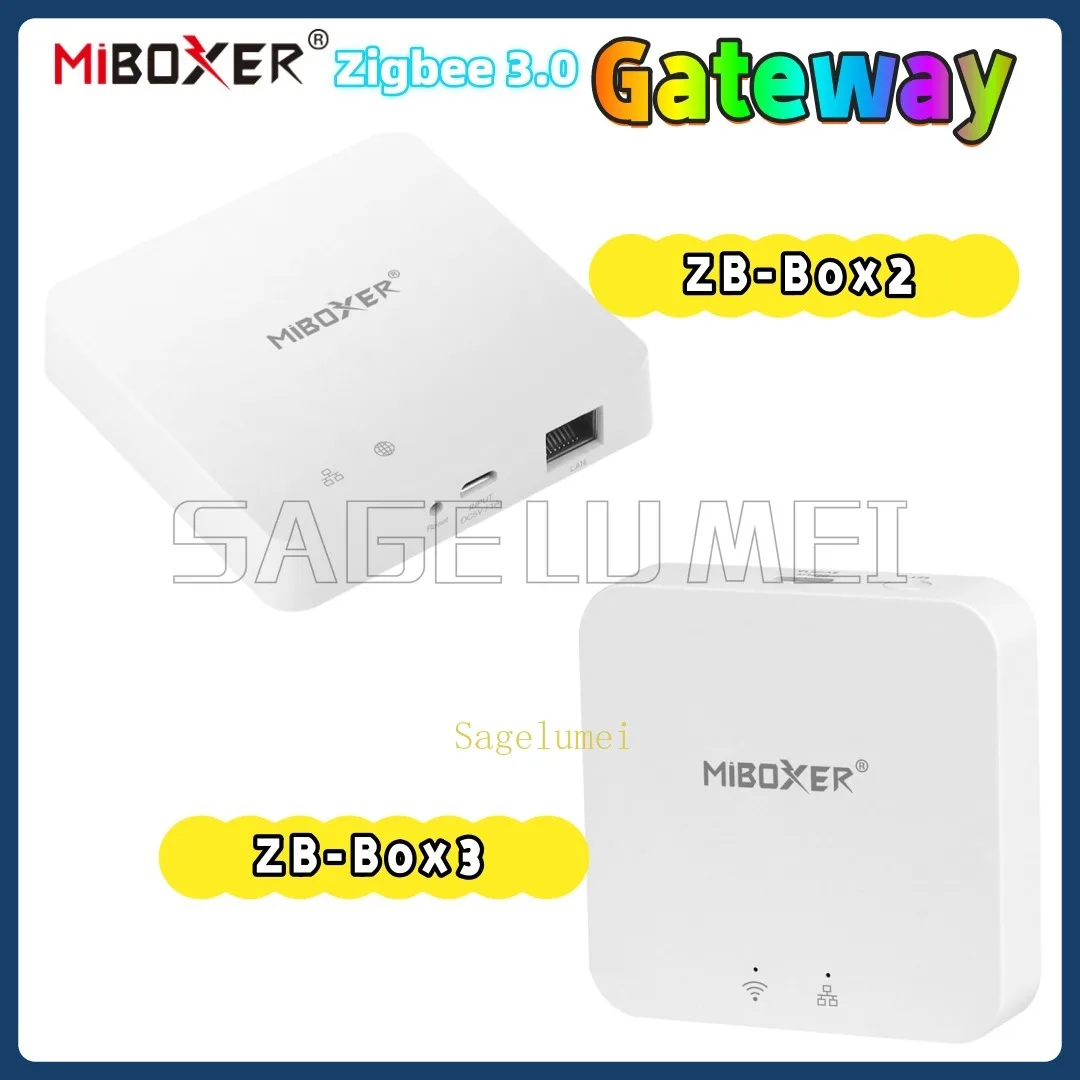 ZB-Box2 ZB-Box3 Miboxer Zigbee 3.0 بوابة سلكية بلوتوث لون واحد/مزدوج/RGB/RGBW/RGBCCT TUYA APP وحدة تحكم متوافقة مع