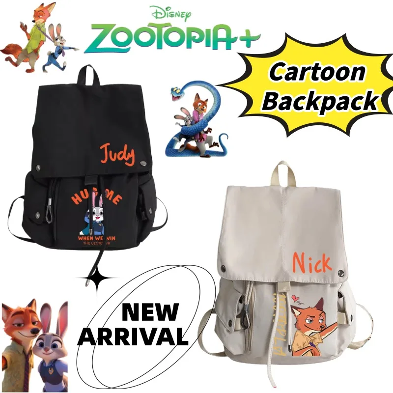 

Disney Zootopia Judy Nick Fox аниме товары подростковый студенческий рюкзак унисекс повседневный милый рюкзак на молнии с мультяшным принтом