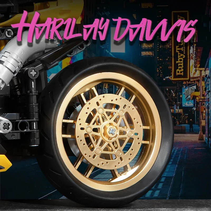 مكعبات بناء فنية جديدة للدراجات النارية مجموعة نماذج ذاتية الصنع MOC ألعاب جذعية للطوب للأطفال هدية عيد الميلاد والكريسماس والهالوين #4