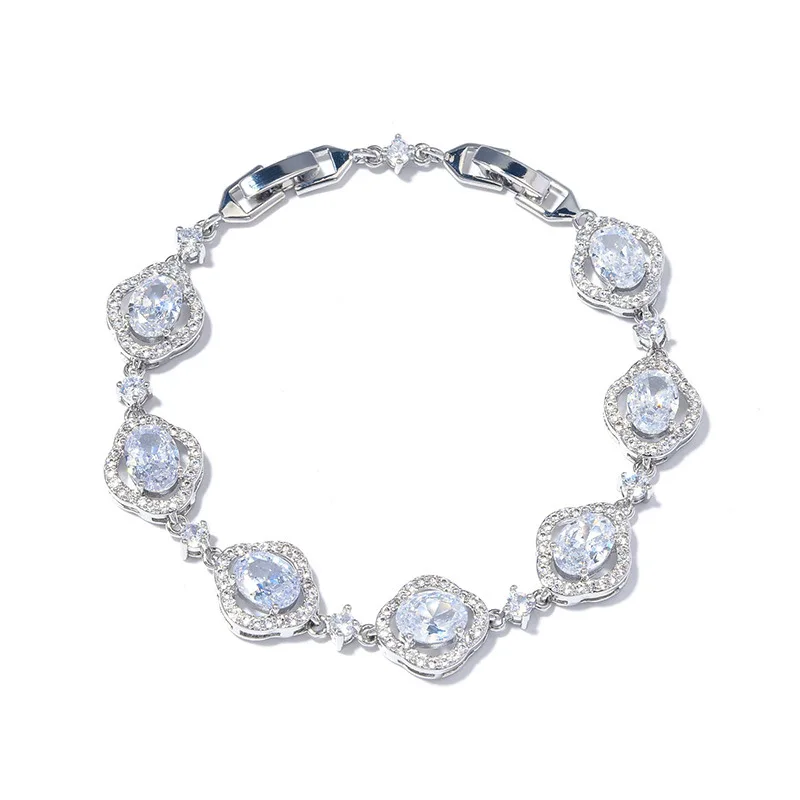 HIBRIDE 2025 new charming sliver color luminous everyday bracelet women's dress decorative jewelry wedding holiday gift B206