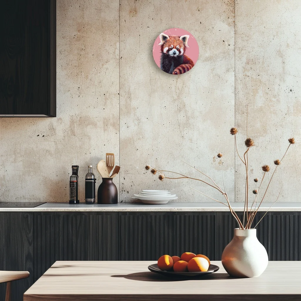 2D Flat, 2D Flat - 1pc 20x20cm Metal Sign, Featuring a Red Bear in a Hand-drawn Crayon Style, Perfect for Decorating Offices, Gr