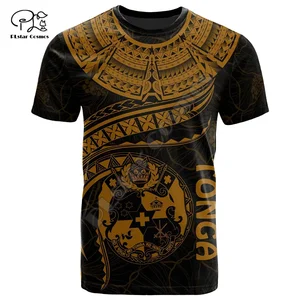 Herren Kurzarm T -Shirt, Sommerstreetwear für Frauen, 3D -Druck, Polynesieninsel, Tonga Tattoo, Landflagge, Stammeskultur, Vintage, x1 11 Hauptverkaufshirt X1 - №5