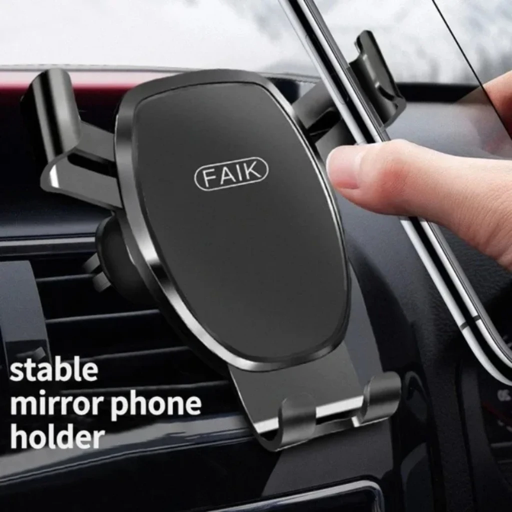 

Автомобильный гравитационный держатель телефона с воздуховыпускным отверстием - треугольный гравитационный индукционный зеркальный кронштейн для мобильного телефона