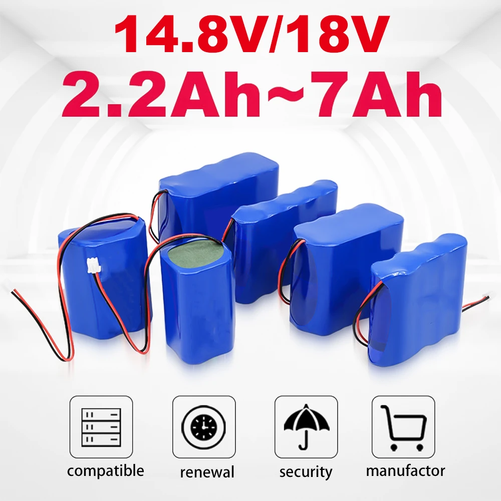 

14.8V 18650lithium battery pack 16.8v large capacity 18650 battery audio LED light 18V rechargeable battery+BMS li ion 18v CE