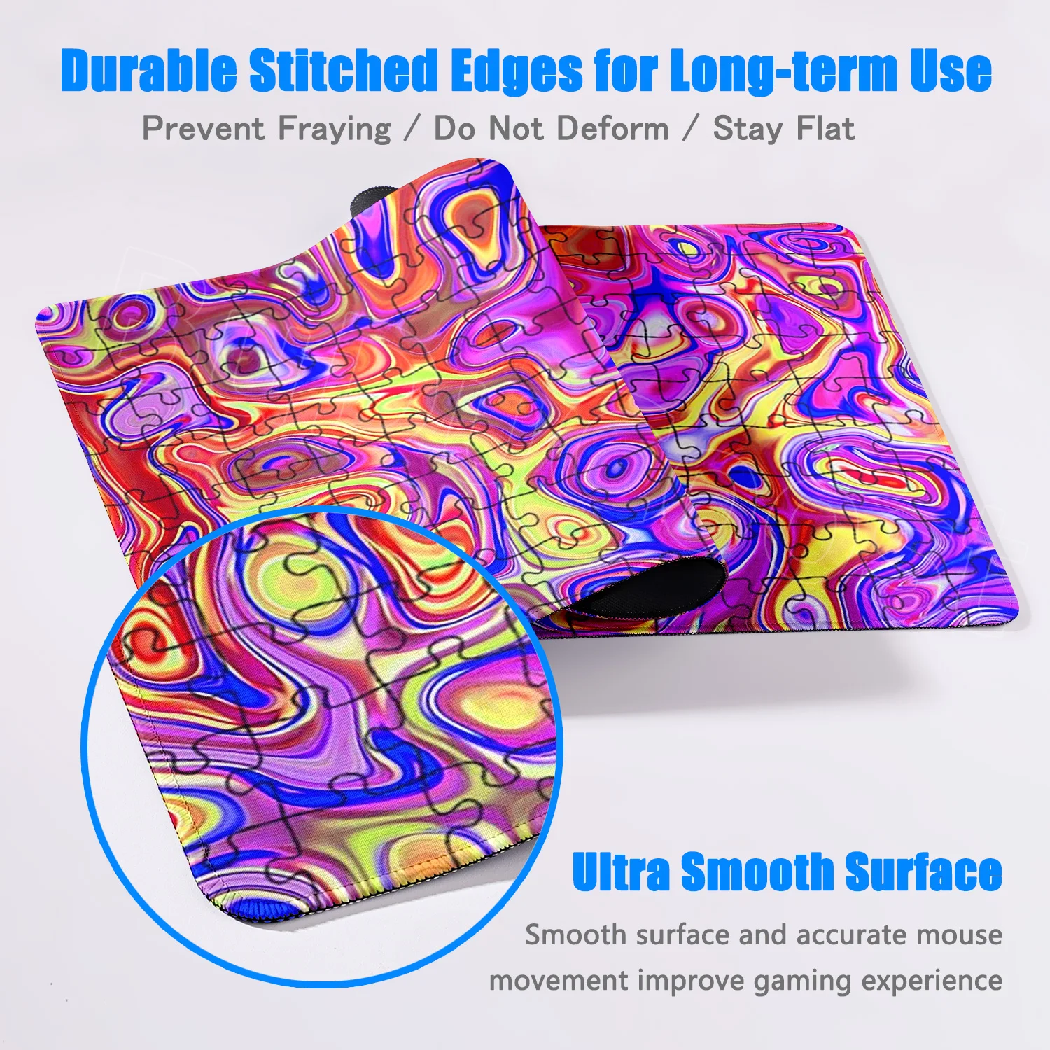 New HD Printing Strata Liquid Mousepad Large Gaming Keyboard Extended Pads Grid Pattern Laptop Game Mouse Pad PC Cabinet Deskmat