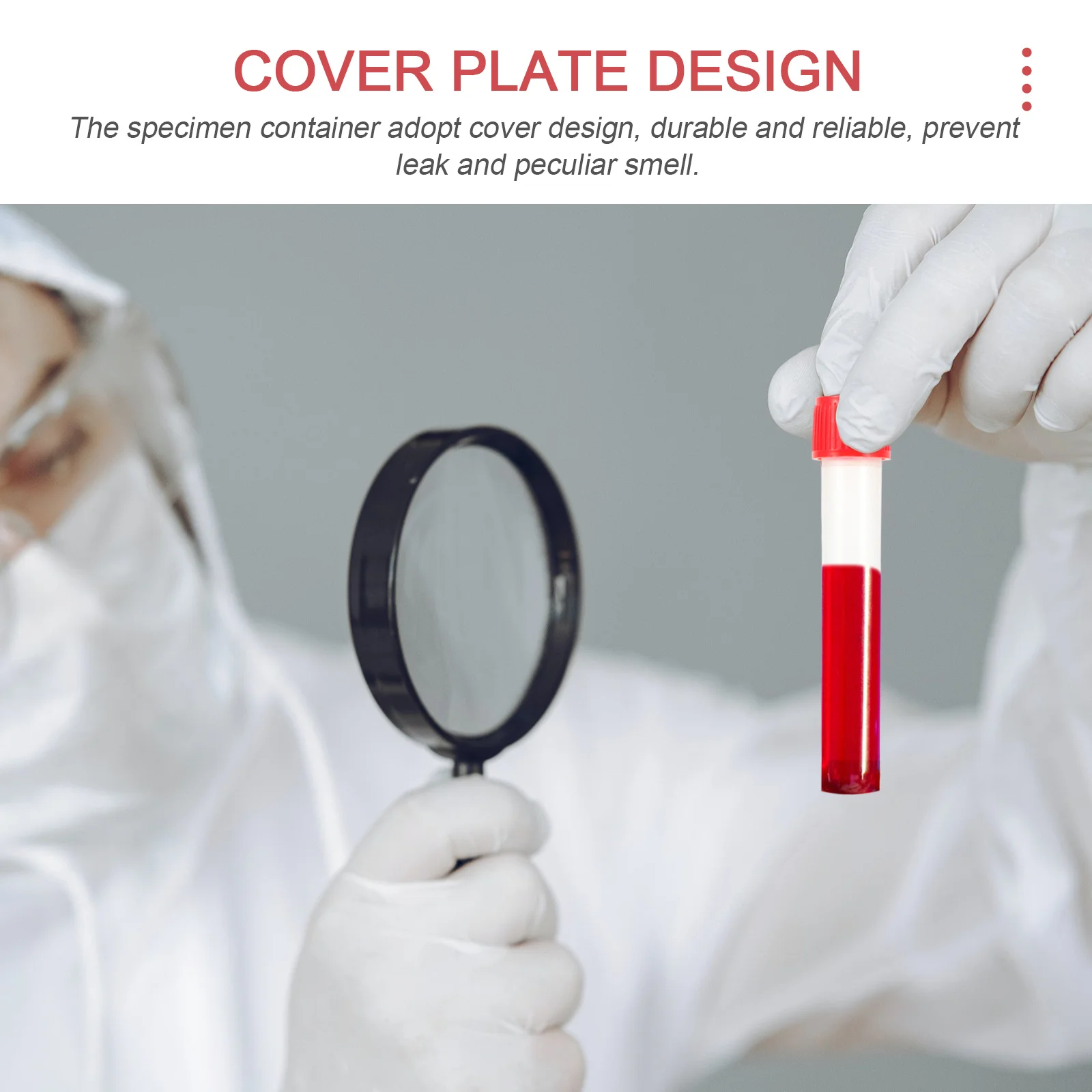 10pcs Disposable Sampling Tubes Plastic Specimen Containers Leakproof For Blood Testing Nasal Swabs Medical Use Hospital