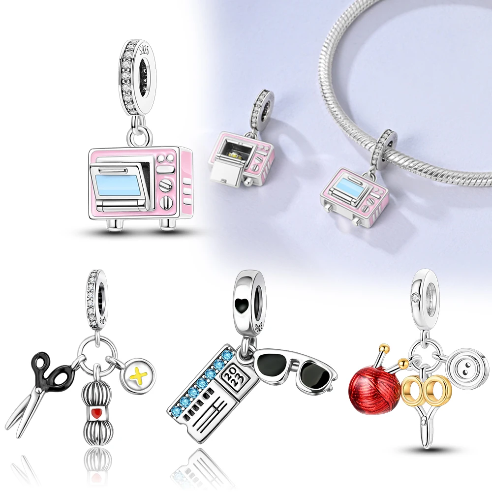 Charms Plata Oven Cake Pendant Silver Colors For Charms Silver Colors Original Bracelet for Jewelry Making