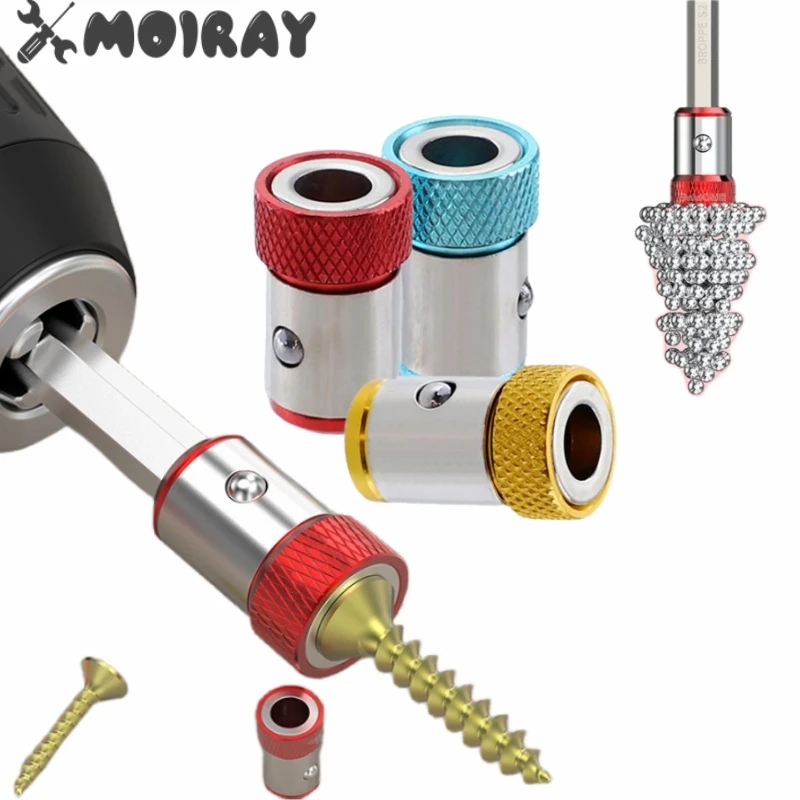 

6.35mm Screwdriver Magnetic Ring Head S2 Alloy Electric Screwdriver Bit Anti-skid Hex Magnetic Ring Batch Head Hand Tools