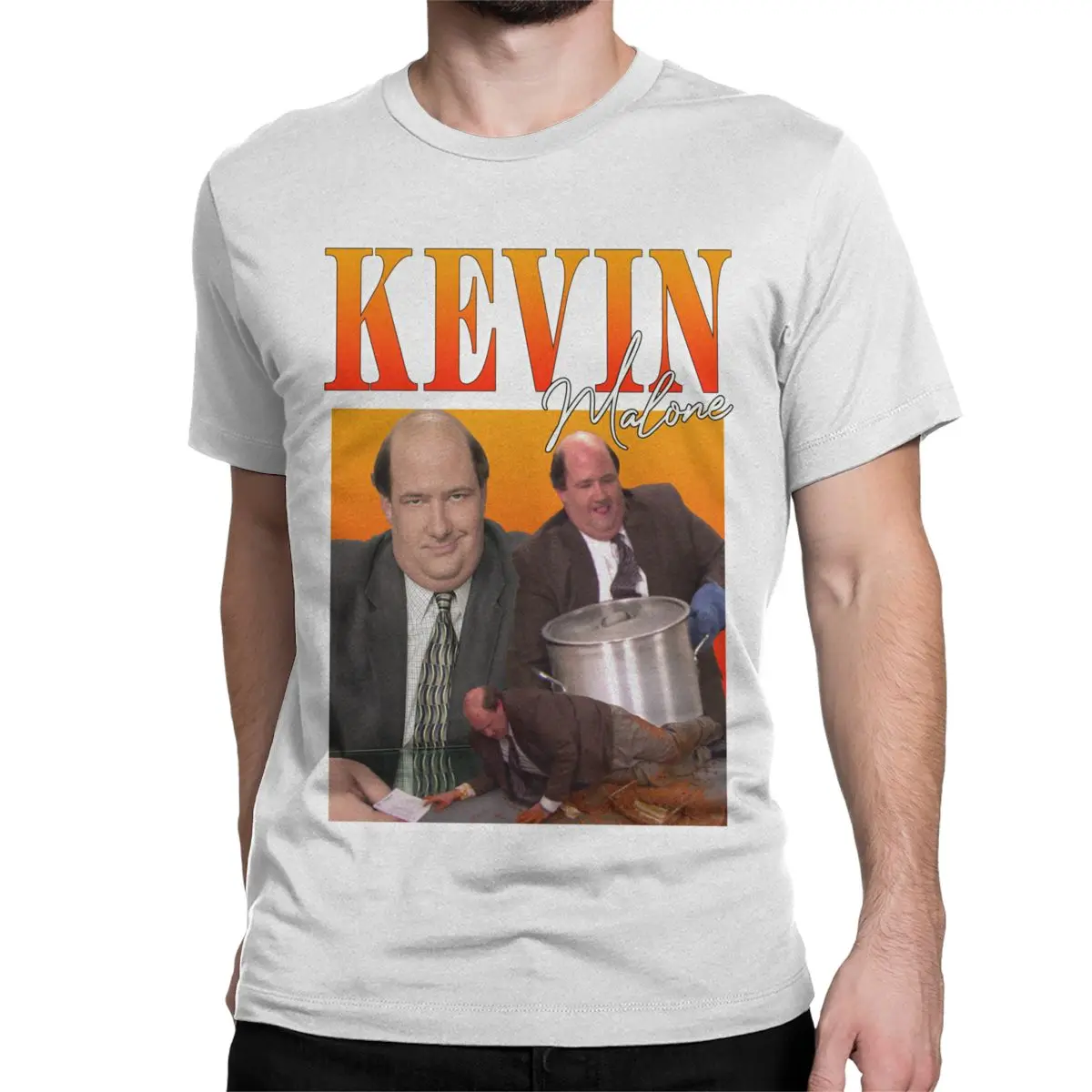 Kevin Malone The Office T Shirts Men Women 100% Cotton Novelty T-Shirt Crew Neck Tees Short Sleeve Tops Plus Size