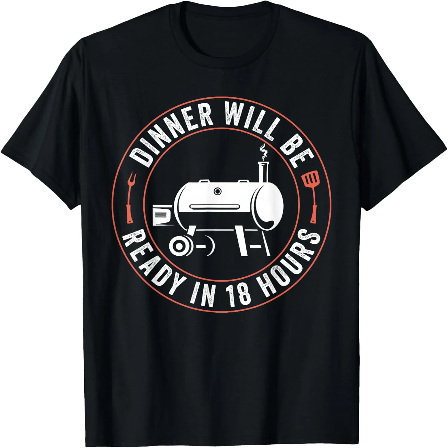 BBQ Dad Funny Smoking Meat Smoker Barbecue Dad Apparel T-Shirt 100% cotton short sleeve tee
