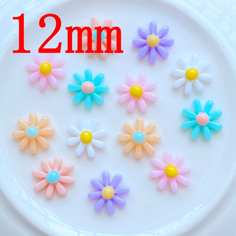 50Pcs New Cute Mini Chrysanthemum Flat Back Resin Cabochons Scrapbooking DIY Jewelry Craft Decoration Accessorie