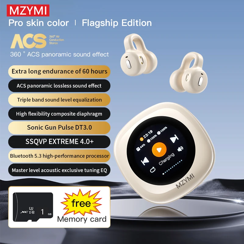 

MZYMI New ANC Wireless Earphone CT11 Touch Screen Control Bluetooth5.4 Headphone Active Noise Cancelling Sport Headset With Mic