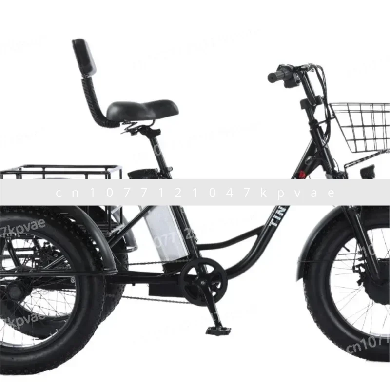 20 Inch Pedal Electric Tricycle Battery Bike AA48V12AH 30AH 500W