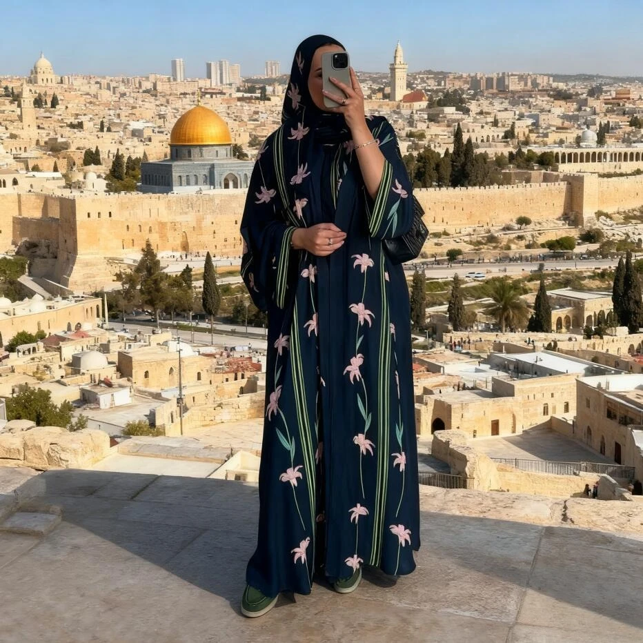 Eid Women Abaya Scarf Muslim Print Cardigan Dresses Abayas Kaftan Vestidos Arab Long Robe Ramadan Morocco Dubai Jalabiya 2026