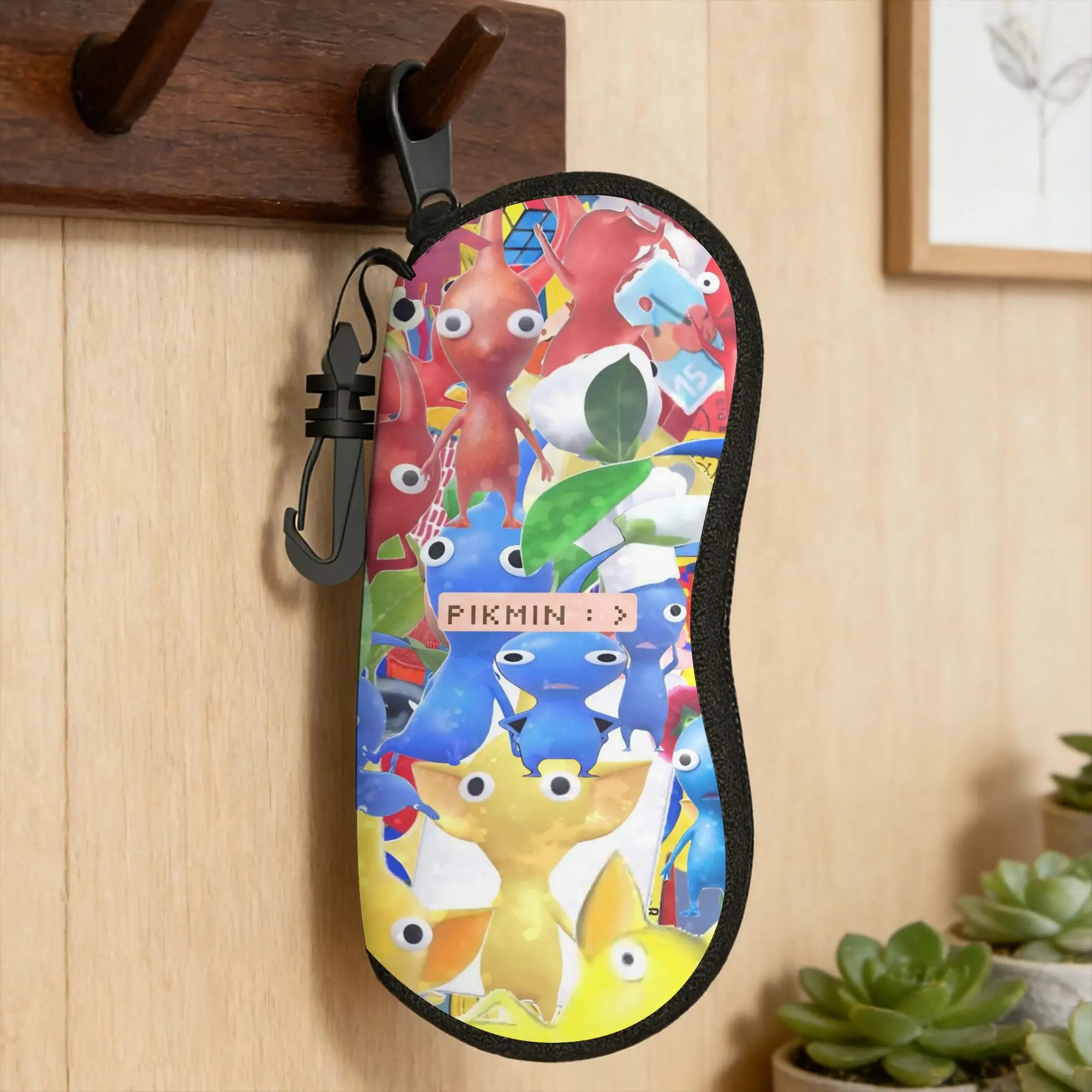 Pikmin Game Glasses Case  Custom Sunglasses Pouch Trend Travel Glasses Box Male Female Eyewear Bag