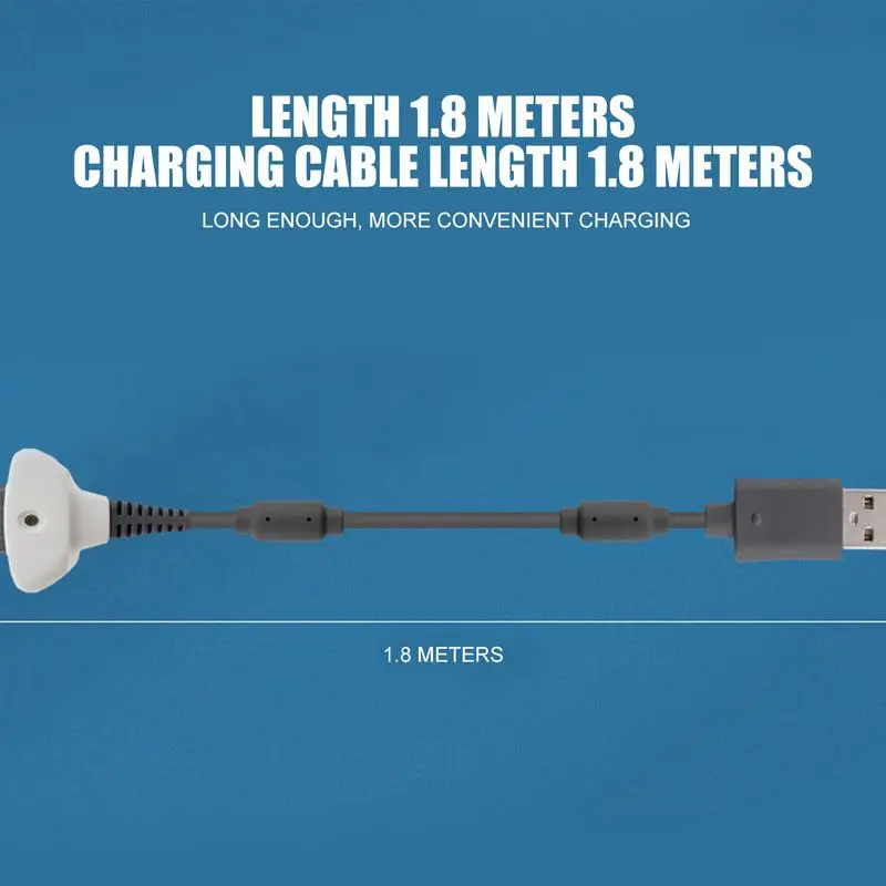 كابل شحن لوحة ألعاب ، شاحن مقبض تحكم رمادي ، سهل الاستخدام