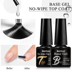 MTSSII 7ml Base Gel Nail polish Bright Color Semi Permanent Soak Off UV LED Nail Art No Wipe Top Coat Nail Art Gel For Manicure