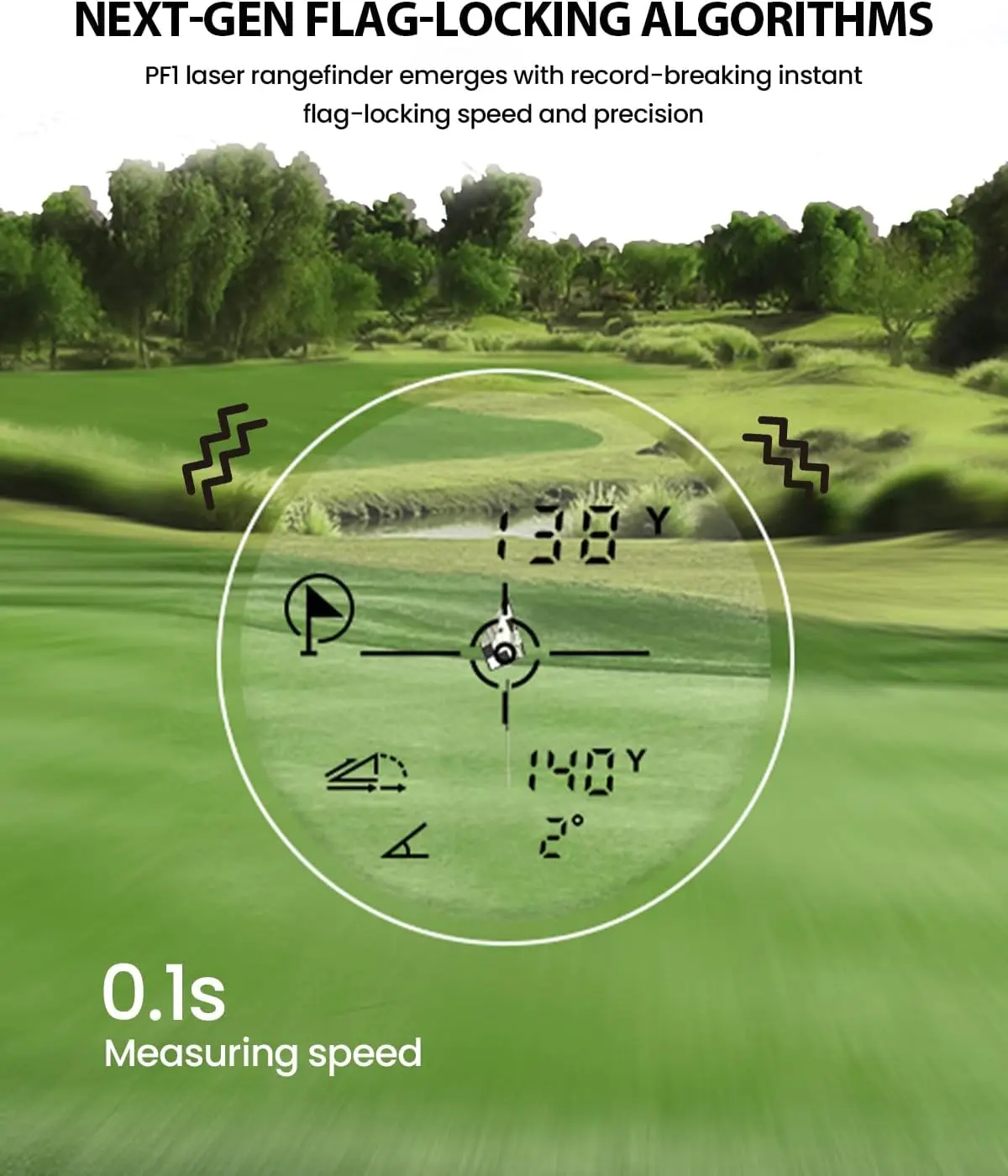 PF1 Golfafstandsmeters Vlagslot Trillingen Afstandsmeter Laserafstandsmeter Meter Telescoop Afstandsmeter