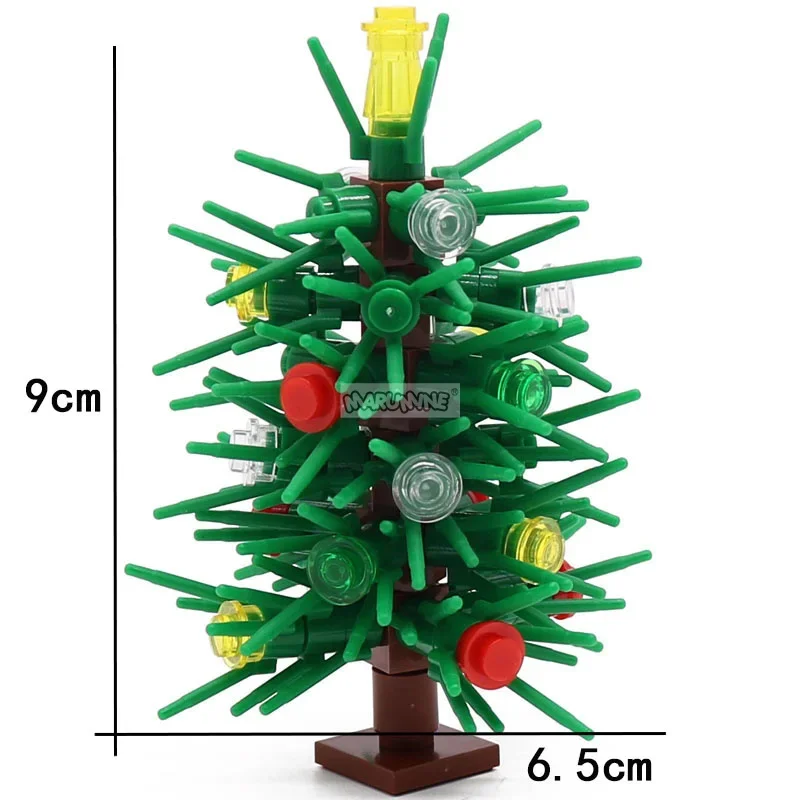 Marumine MOC Building Blocks Christmas Tree Plant Model Parts Set Classic Construction Bulk Accessories DIY Creative Gifts Toys