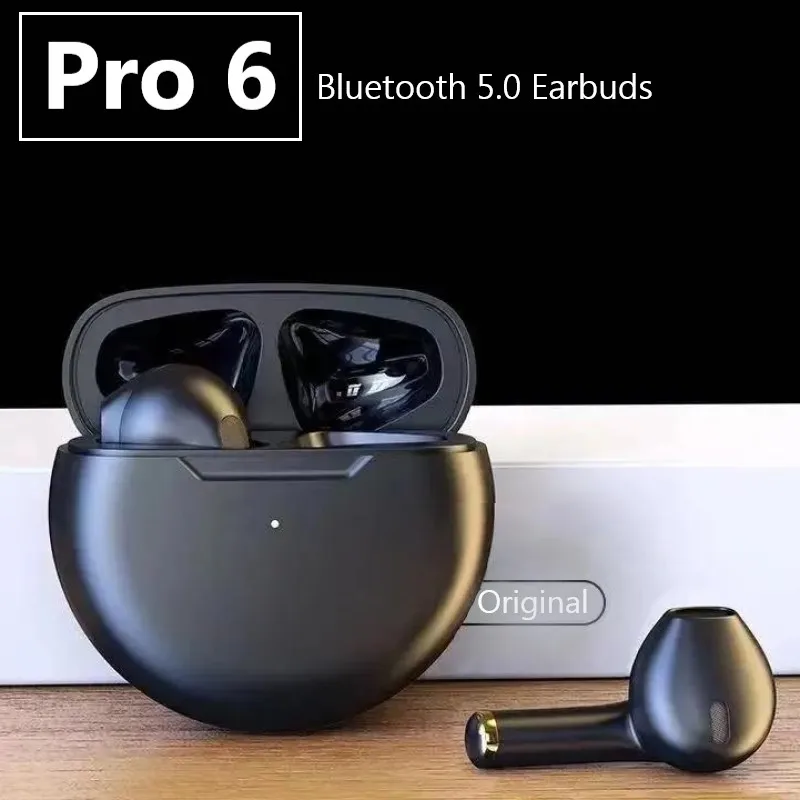 Pro 60 TWS earphone Bluetooth nirkabel, earbud kerja headset musik Hifi untuk iPhone Xiaomi Huawei Samsung