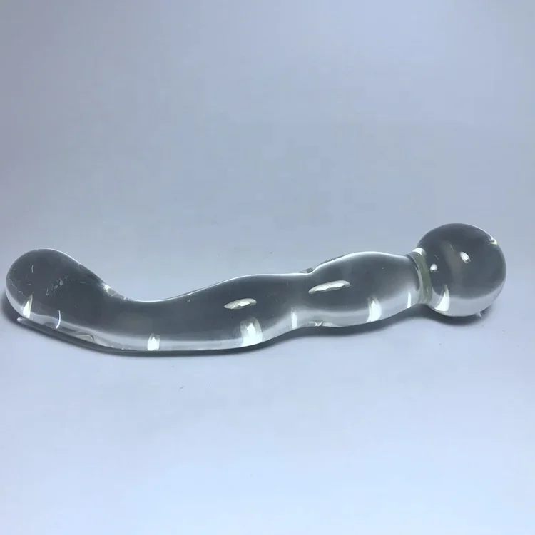 Glass Fetish Butt Pleasure for Adult Masturbation Anal Training Dual Ended Crystal Glass Pleasure Wand Dildo Anal Glass Insert