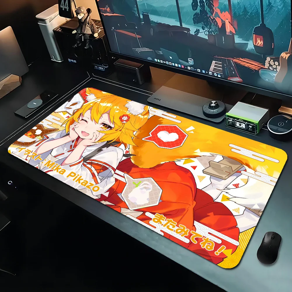 Imagem -02 - Útil Fox Senko-san Mousepad para Rapaz Tapete de Jogo Borracha Natural Tapetes de Secretária World of Tanks cs go Zelda o