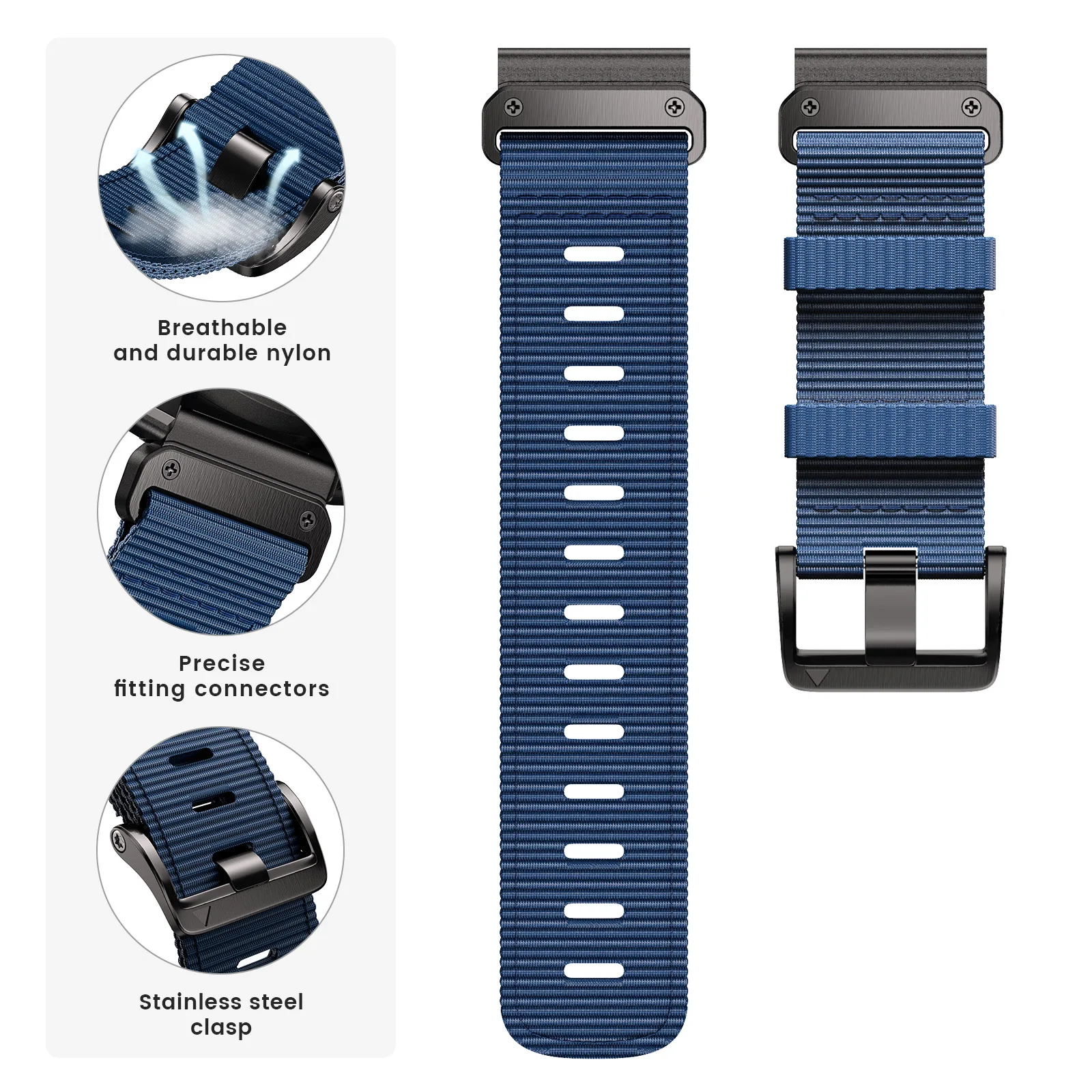 Tactix for Garmin Fenix 7X braided nylons Strap Fenix 6X Pro tactix 7 Pro GarminFenix 3  D2 Quick Release NylonReplacement Strap