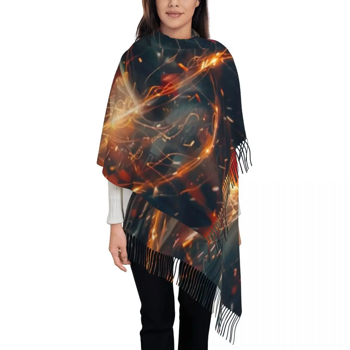 

Custom Spider Man Superhero Scarf for Women Stylish Winter Shawl Wraps Tassel Wraps