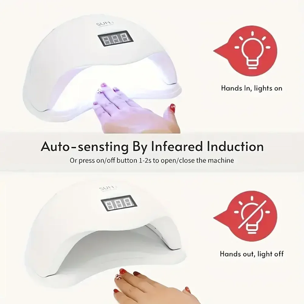 LINMANDA SUN5 ongles UV lampe à LED sèche-ongles Gel vernis à ongles avec 4 minuteries capteur automatique LCD affichage lampe à ongles professionnelle
