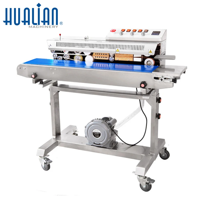 FRMQ-1010III Hualian Air Inflation Heat Plastic Bag Stand Band Sealer Continous Sealing Machine with Gas Filling Flushing