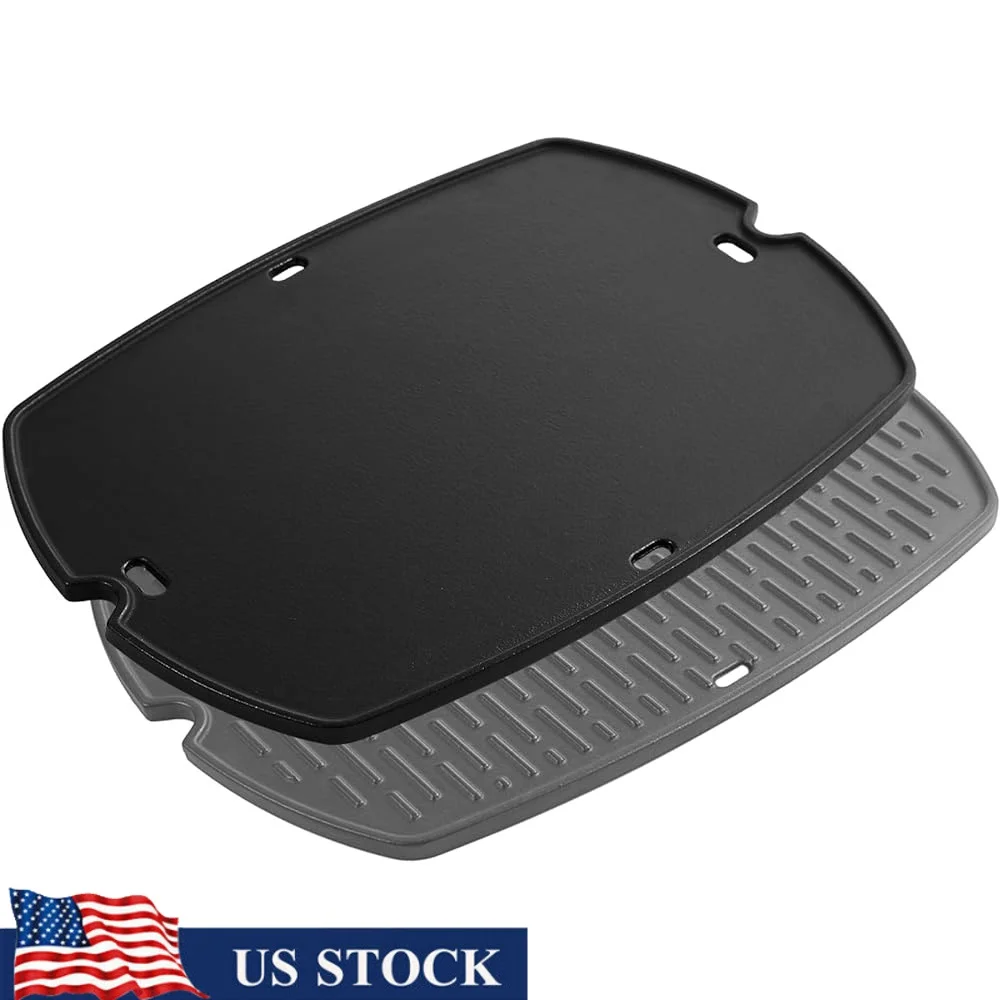 

Weber Q2200 Q2000 Q200 Q2400 Q220 Q240 Чугунная реверсивная сковорода Запасные части Гриль с плоской вершиной Поверхность для приготовления пищи