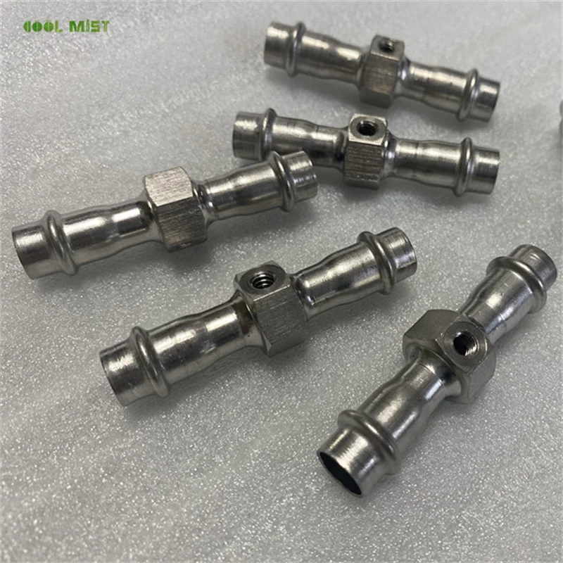 S441 High pressure 0-500bar Stainless Steel Binding Welding Connnectors 10/24UNC Two Hole Fittings 120 Or 180 Degree Mist System