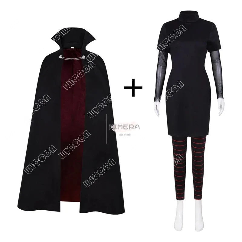 

a7d@Halloween Mavis Dracula Vampire Cosplay Costume Tooth Gothic Cute Mavis Jonathan Carnival Fun Couple Family Suit Adults Kids