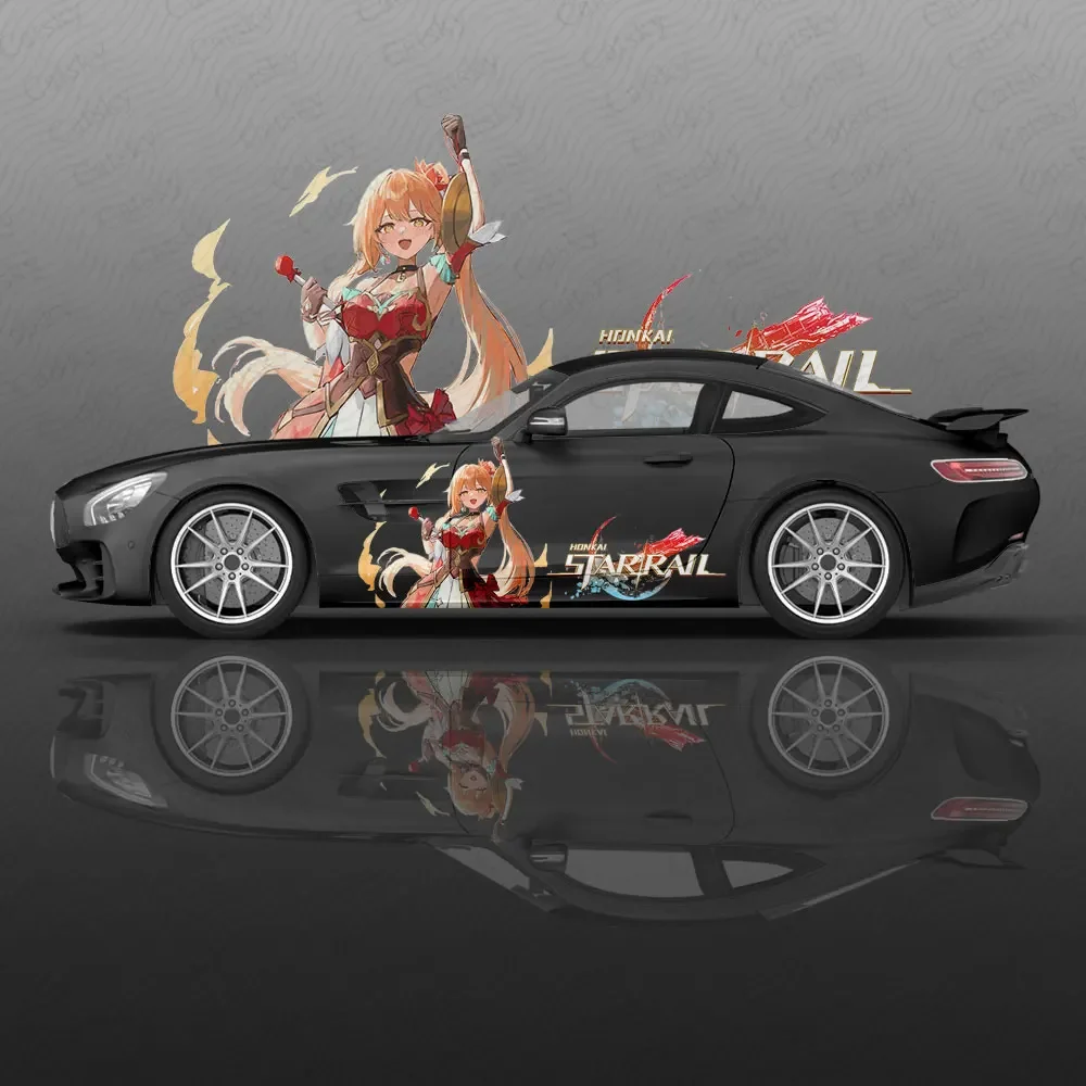 

Guinaifen Anime Honkai Car Decal Flower Vinyl Car Stickers Car Side Graphics Decals, Universal Size, Vehicle Graphics