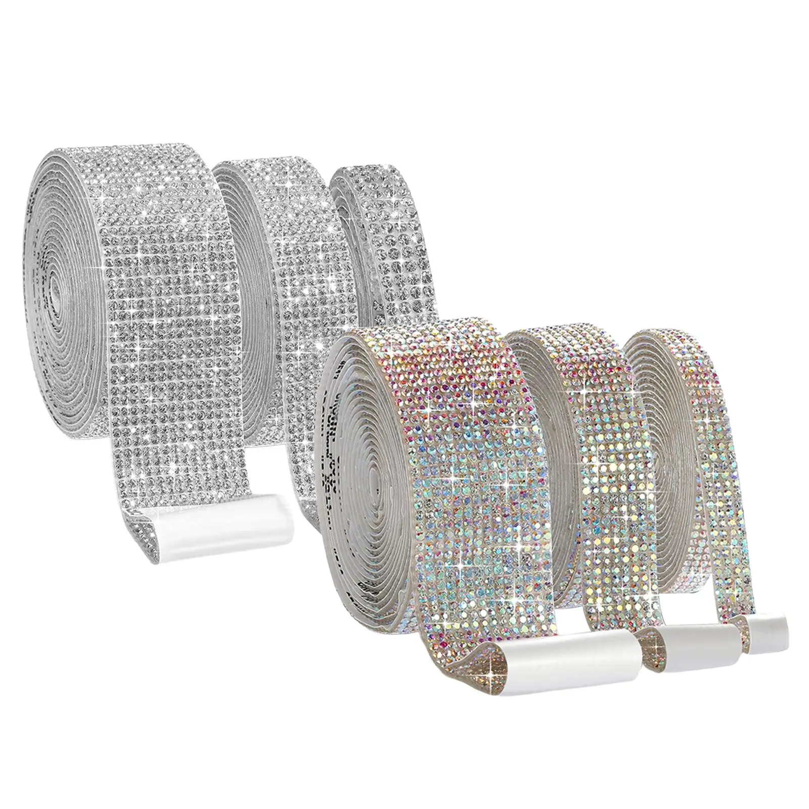 3Roll Self-Adhesive Crystal Rhinestone Diamond Ribbons DIY Diamond Car Decor