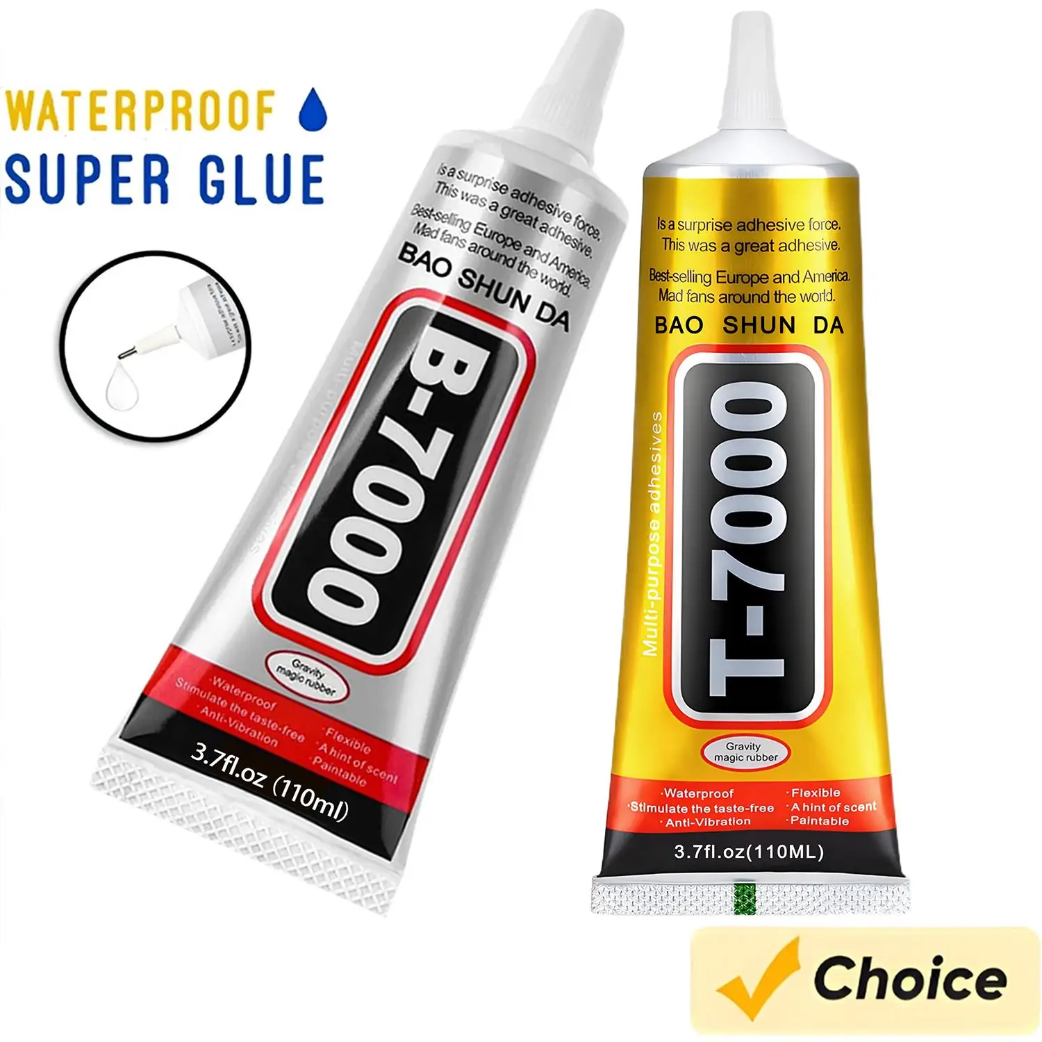 

15/50/110ML B-7000 T-7000 Clear Adhesive Precision Applicator Universal Contact Glue for Phone Repair Glass Plastic DIY