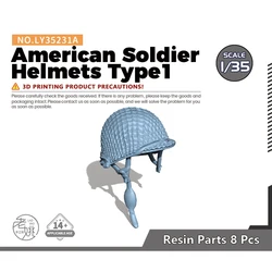 Yao's Studio LY231 1/35 Model Upgrade Parts American Soldier Helmets