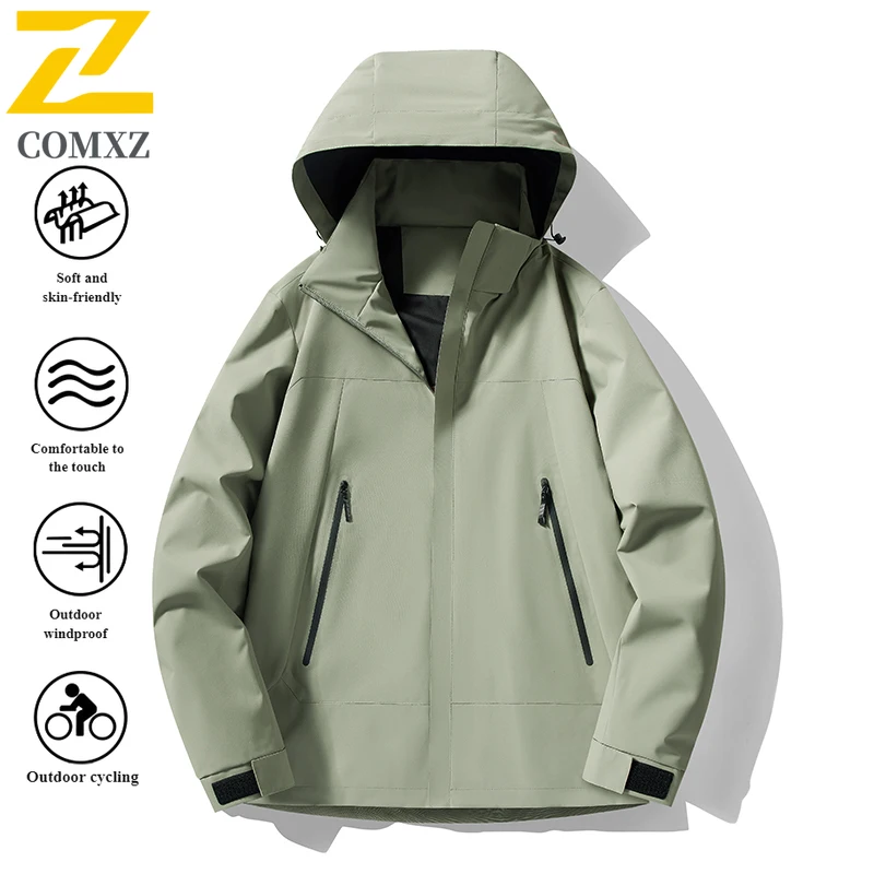 

EiAO Windbreaker Unisex Waterproof Spring Autumn Outdoor Jacket for Camping Fishing Trendy Hiking Coat Lightweight Packable2025